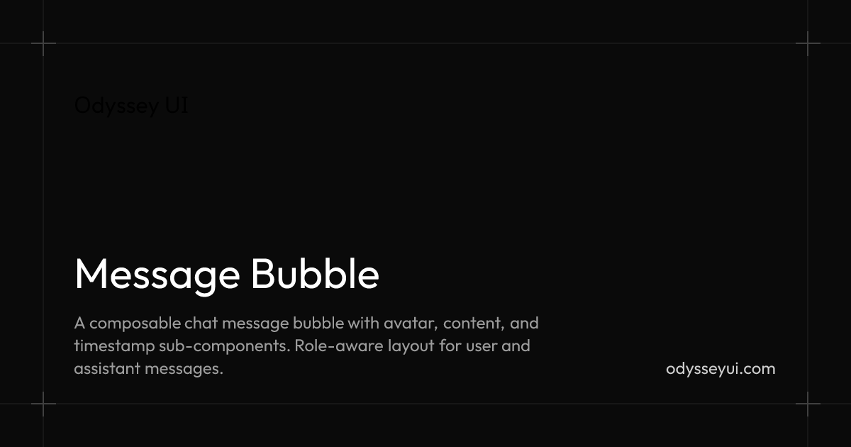 Bubby Message Message Bubble - Odyssey UI