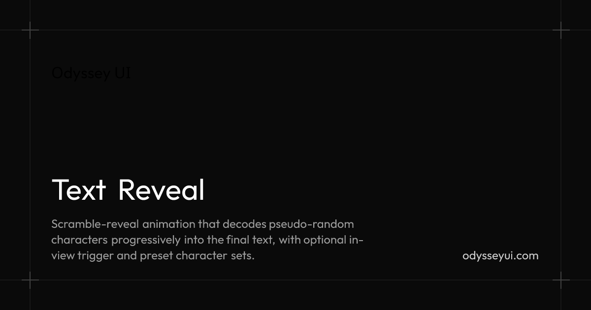 Text Reveal - Odyssey UI